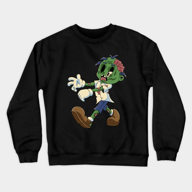 Funny Zombie Halloween Crewneck Sweatshirt by milatees